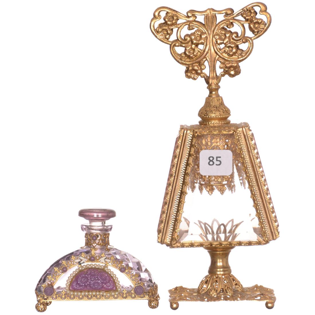 (2) Art Glass Perfume Bottles (1 of 3)