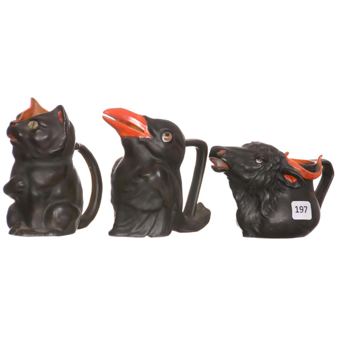 (3) Royal Bayreuth Figural Creamers (1 of 2)