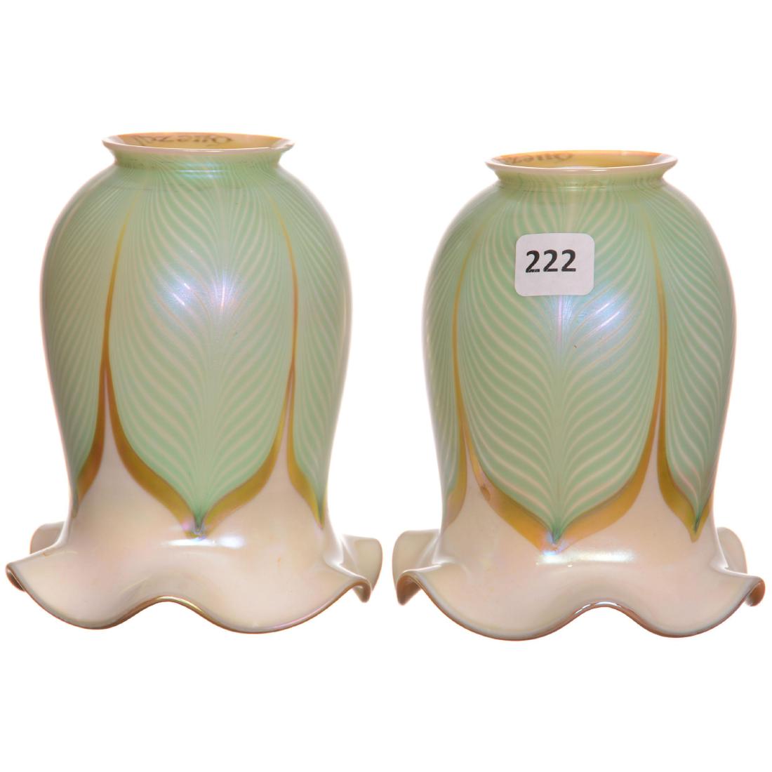 (2) Art Glass Lamp Shades (1 of 3)