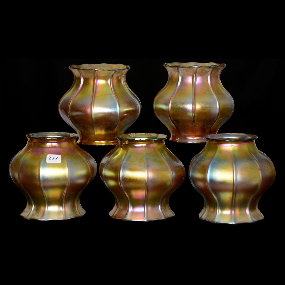 (5) Art Glass Lamp Shades (1 of 2)
