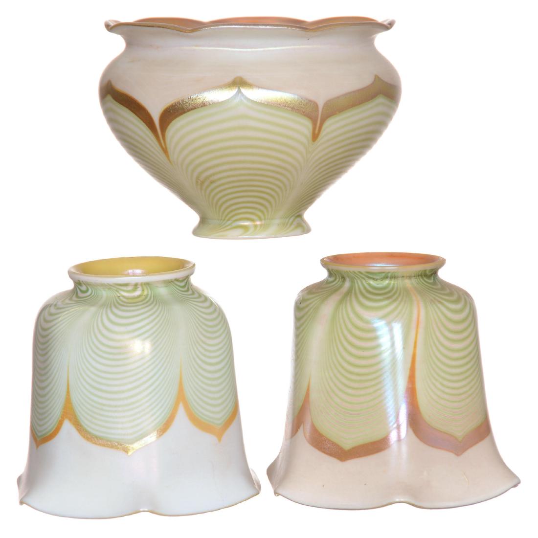 (3) Art Glass Lamp Shades (1 of 1)