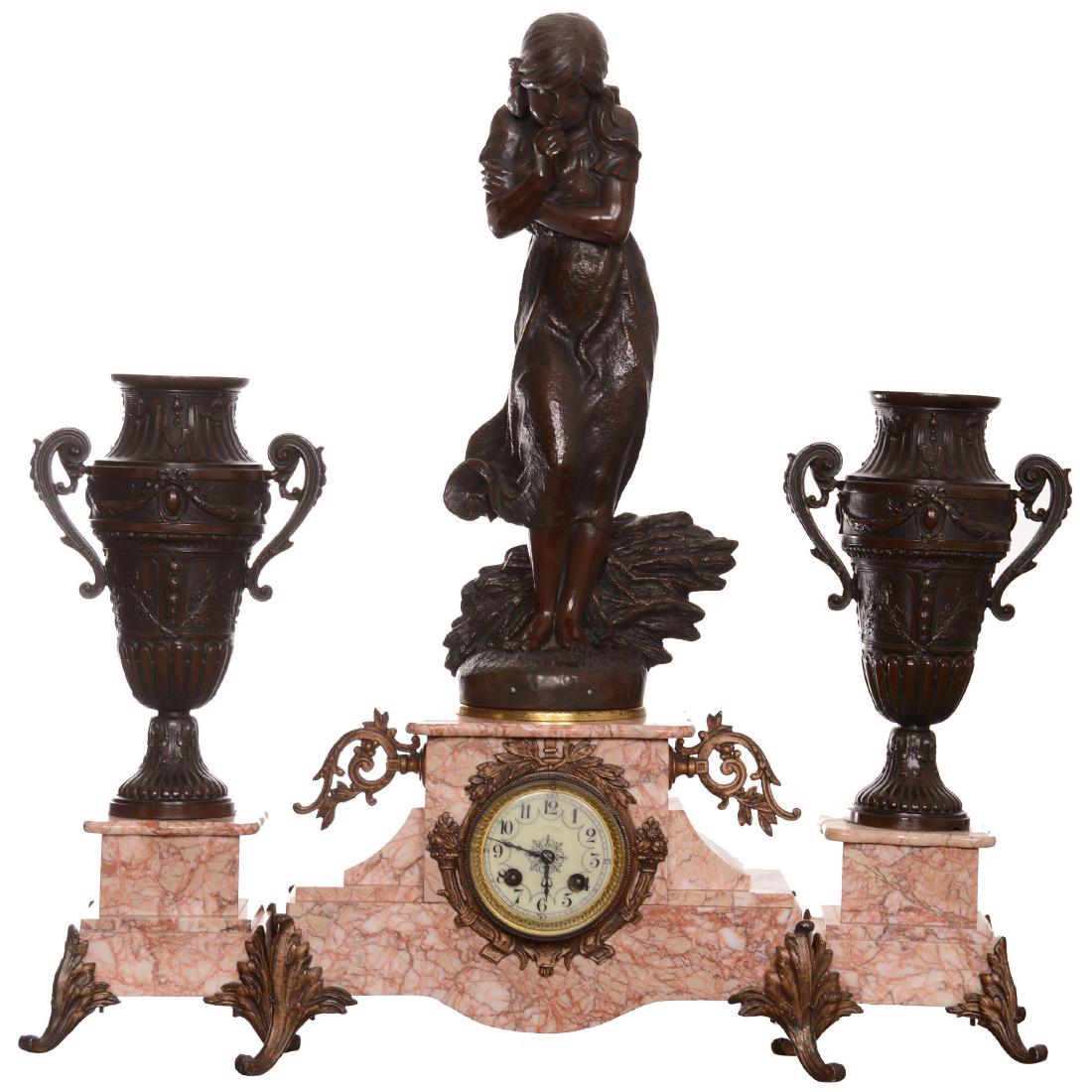 French Mantle Clock Set (1 of 2)