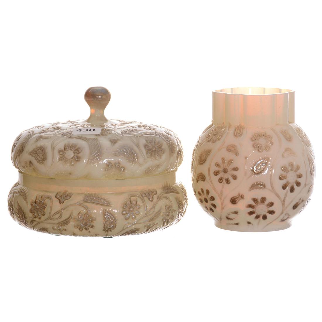 (2) Findlay Onyx Art Glass Items (1 of 1)