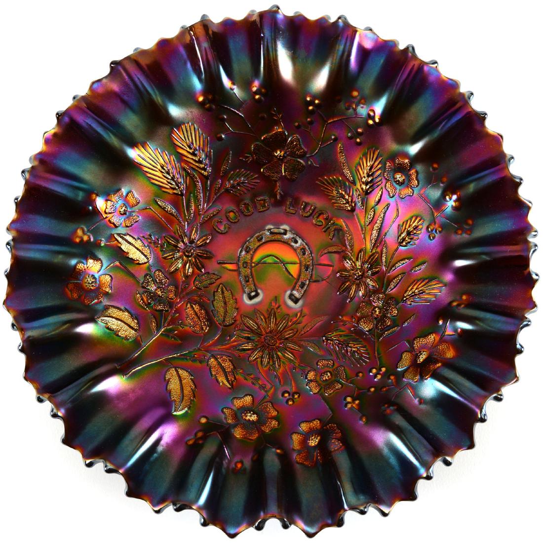 Carnival Glass Bowl - 9" (1 of 2)