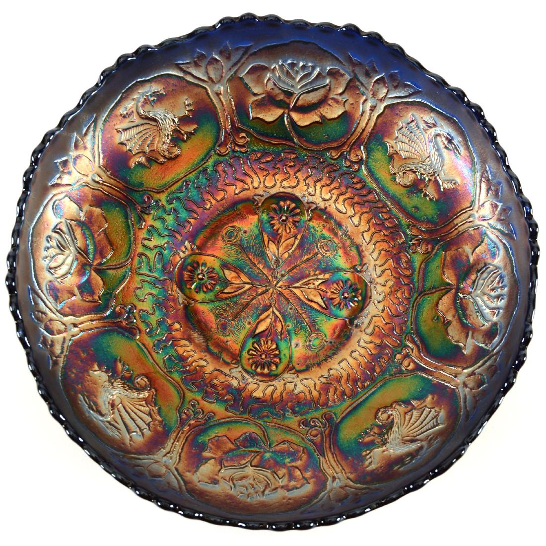 Carnival Glass Bowl - 8.25" (1 of 2)