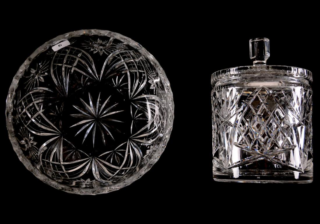 (2) Waterford Style Cut Glass Items (1 of 2)