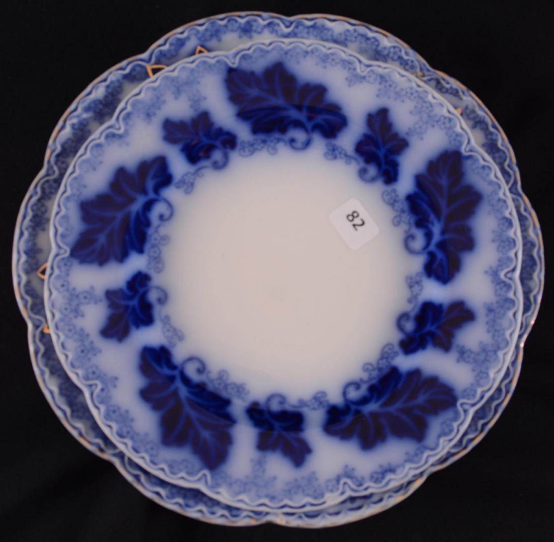 (17) Flow Blue Plates-Normandy Pattern by Johnson Bros (1 of 8)