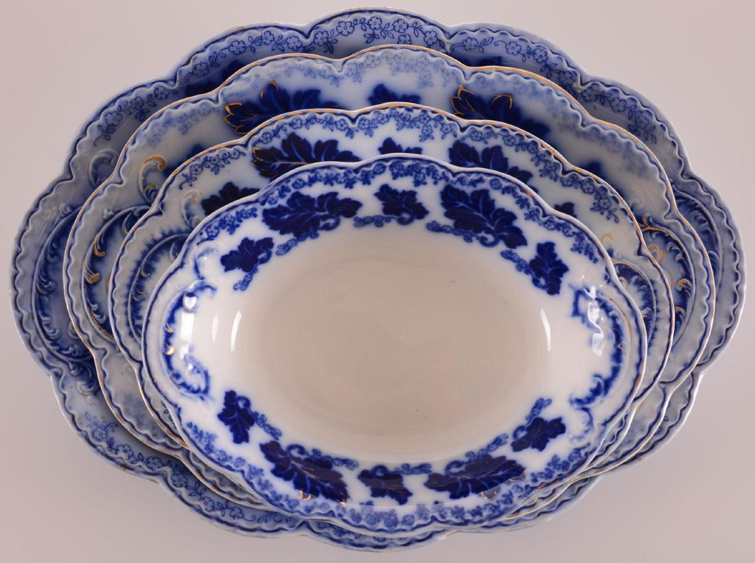 (4) Trays - Normandy Pattern Flow Blue by Johnson (1 of 6)