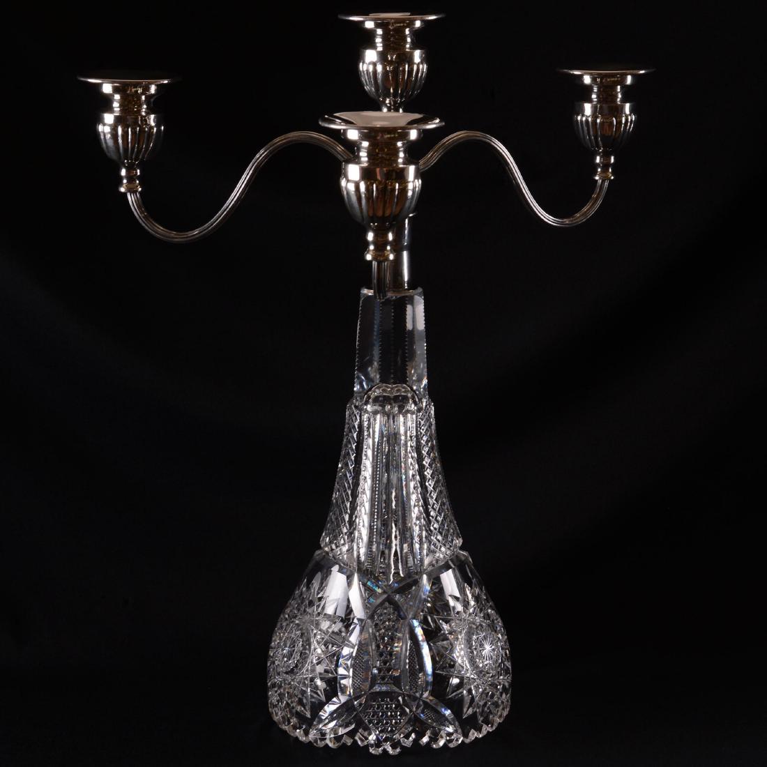 Candelabra - American Brilliant Cut Glass - 17" X 13" (1 of 6)