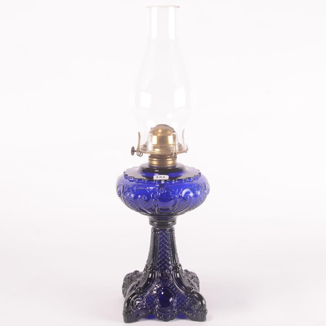 Original Fenton Kerosene Lamp - 11.5" Top of Burner (1 of 2)