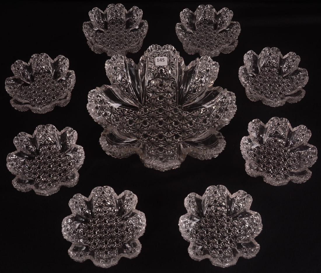 Clear Button & Daisy Pattern Glass Berry Set (1 of 2)