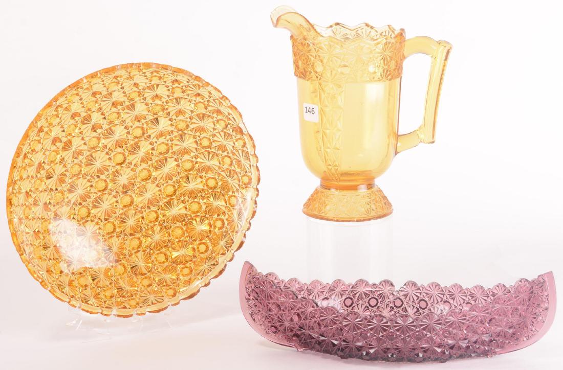 (3) Button & Daisy Pattern Glass Items (1 of 10)