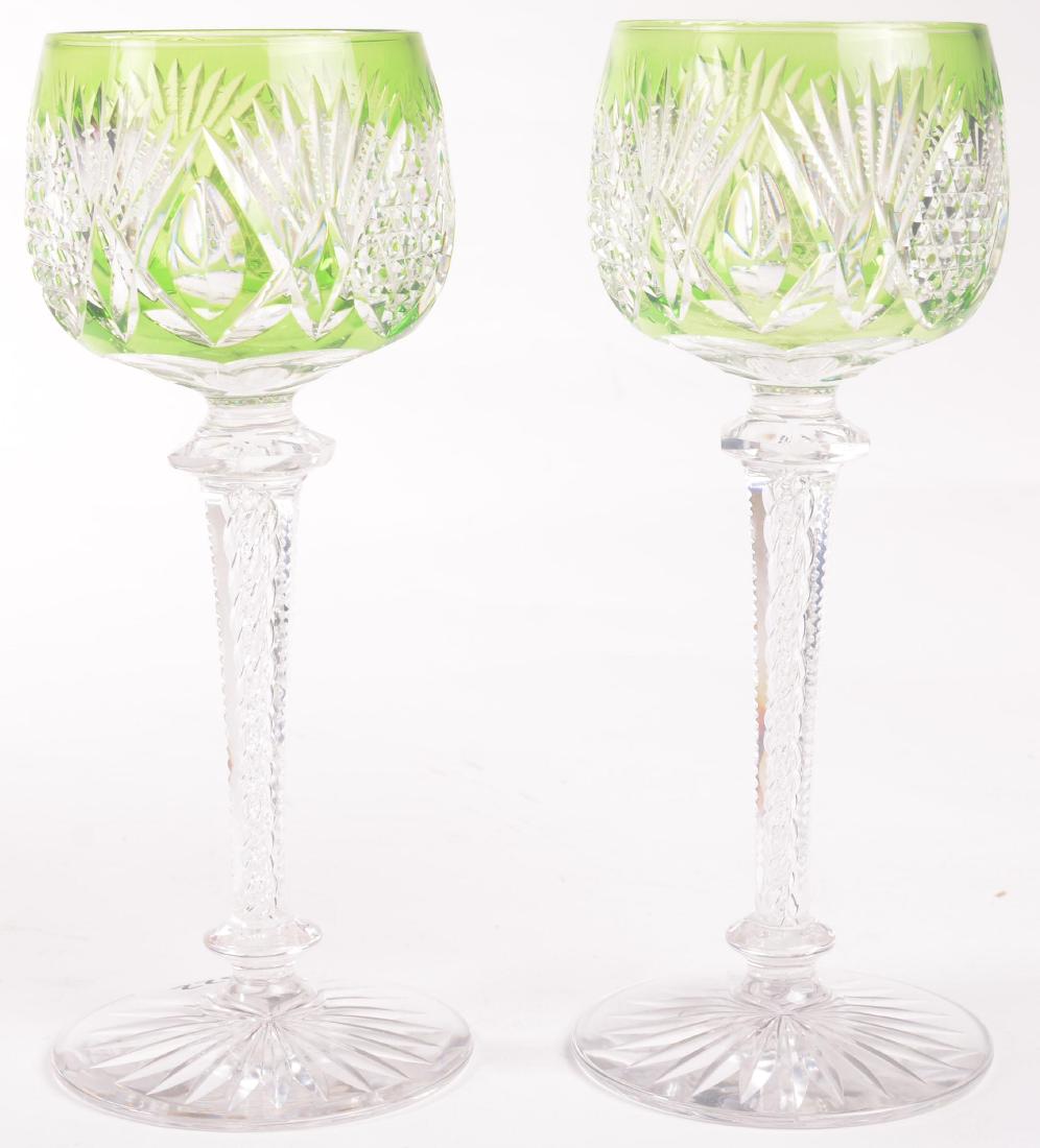 (2) Rhine Wines - Brilliant Period Cut Glass - 7.25" (1 of 2)