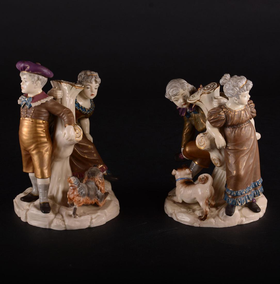 Pair Royal Worcester Figural Groups - 8" (1 of 7)