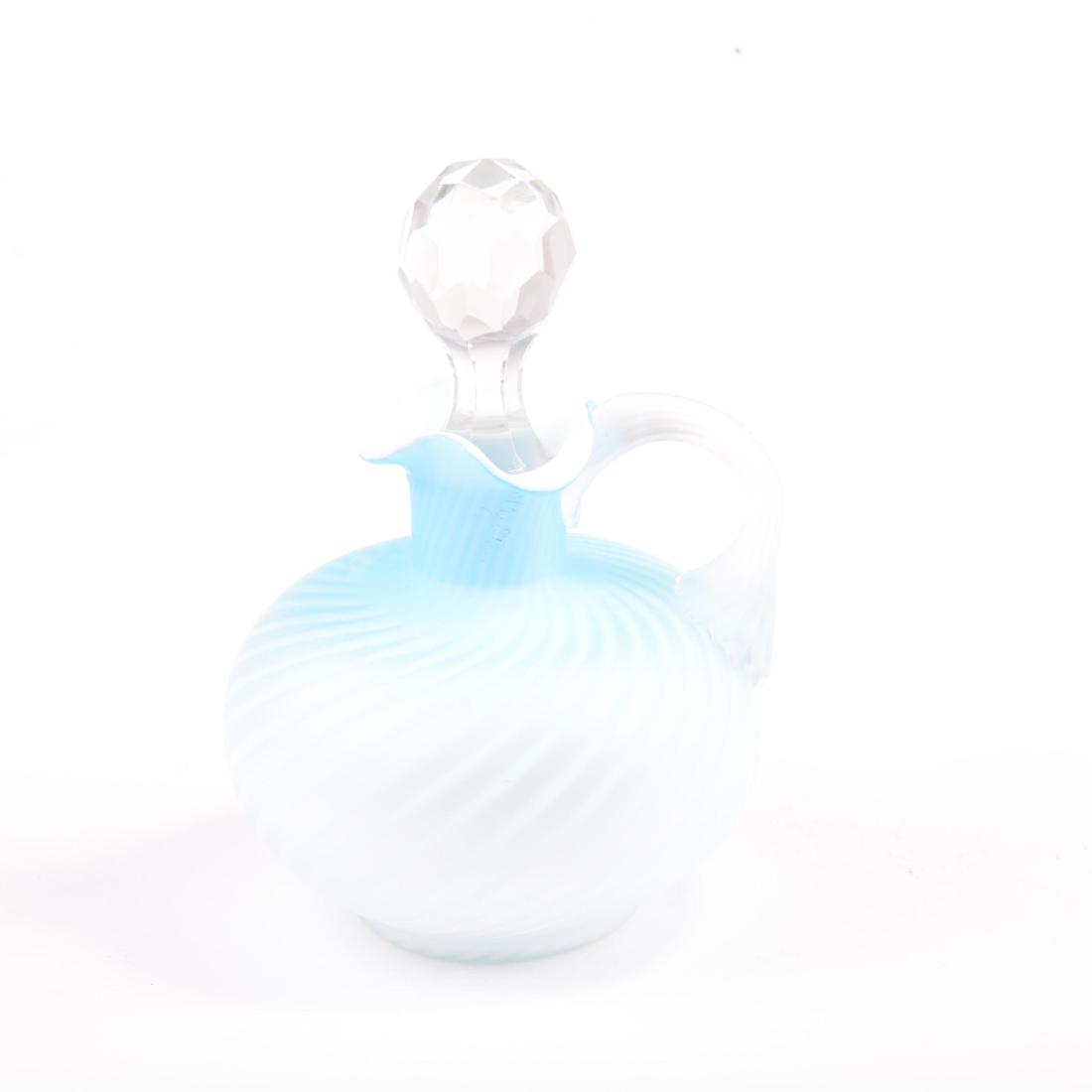 Cruet - Blue Satin Art Glass - 6.5" (1 of 3)