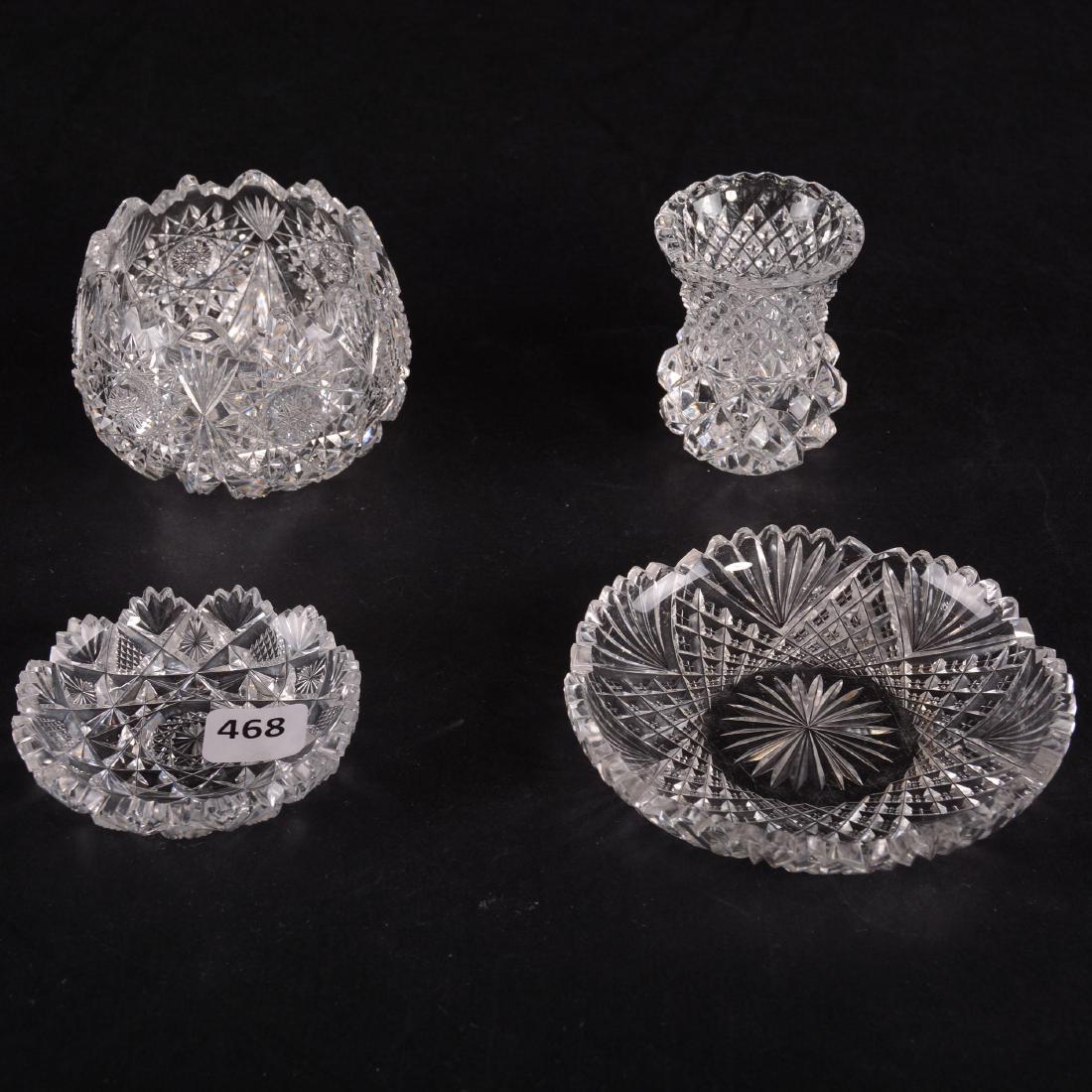 (3) American Brilliant Cut Glass Items (1 of 2)