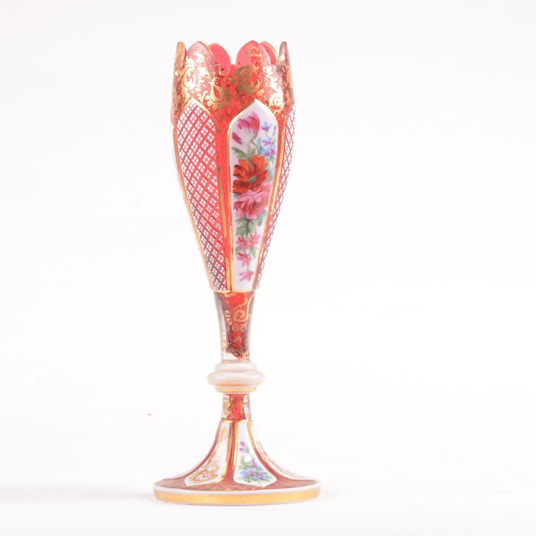 Vase - Bohemian Art Glass - 9.5" (1 of 2)