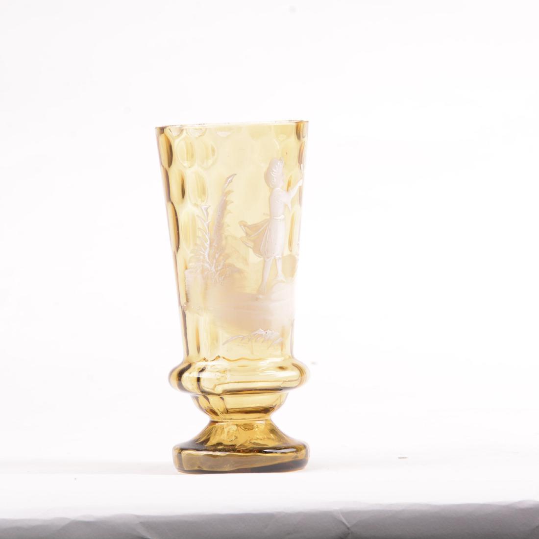 Goblet - Mary Gregory Art Glass - 6.25" (1 of 2)