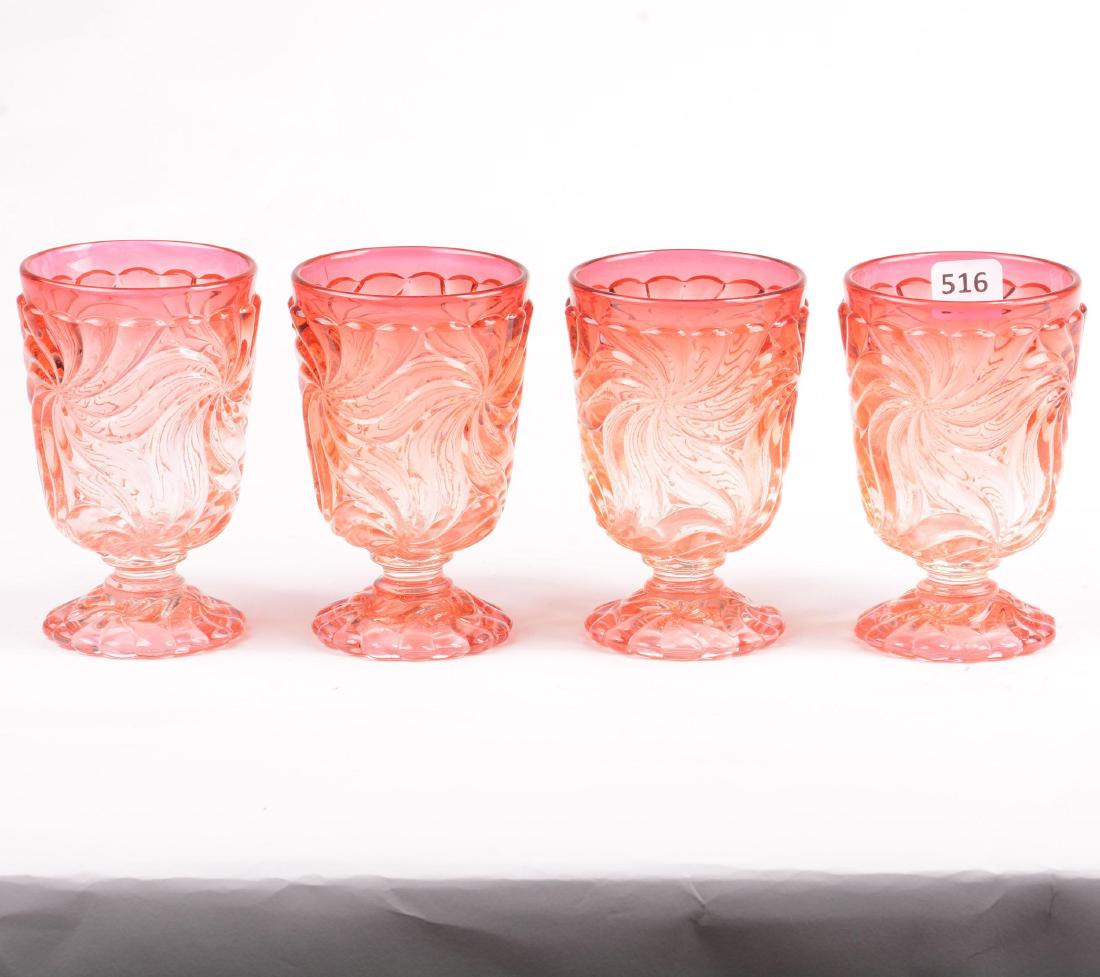 (4) Goblets - Marked Baccarat Rose Tiente - 4.5" (1 of 2)