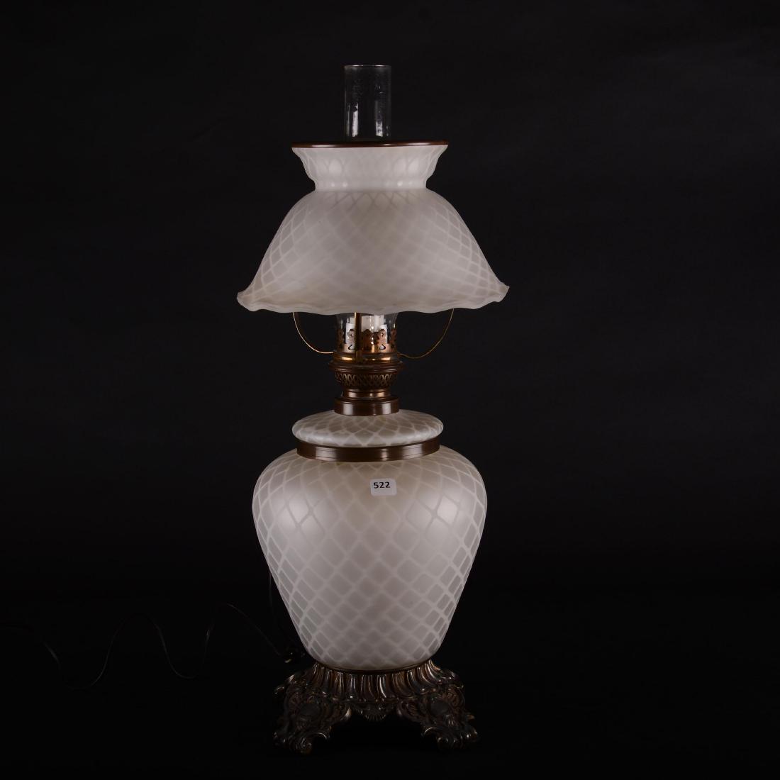 Table Lamp - White Satin Art Glass - 21.5" (1 of 6)