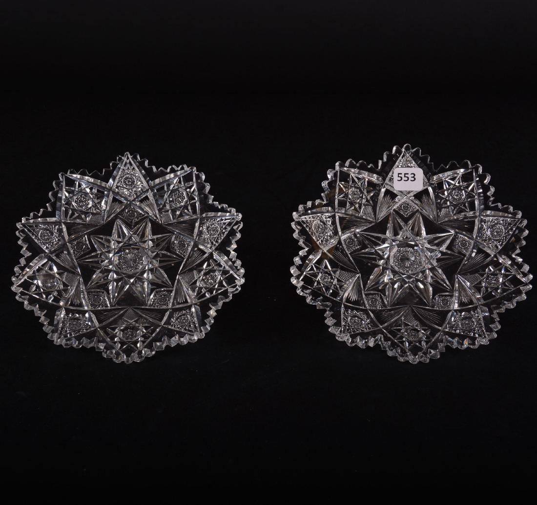 (2) Plates - American Brilliant Cut Glass (1 of 2)