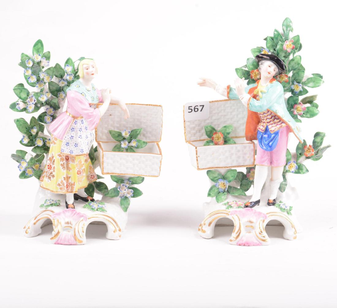 Porcelain Figural Trinket Boxes - 7" (1 of 4)