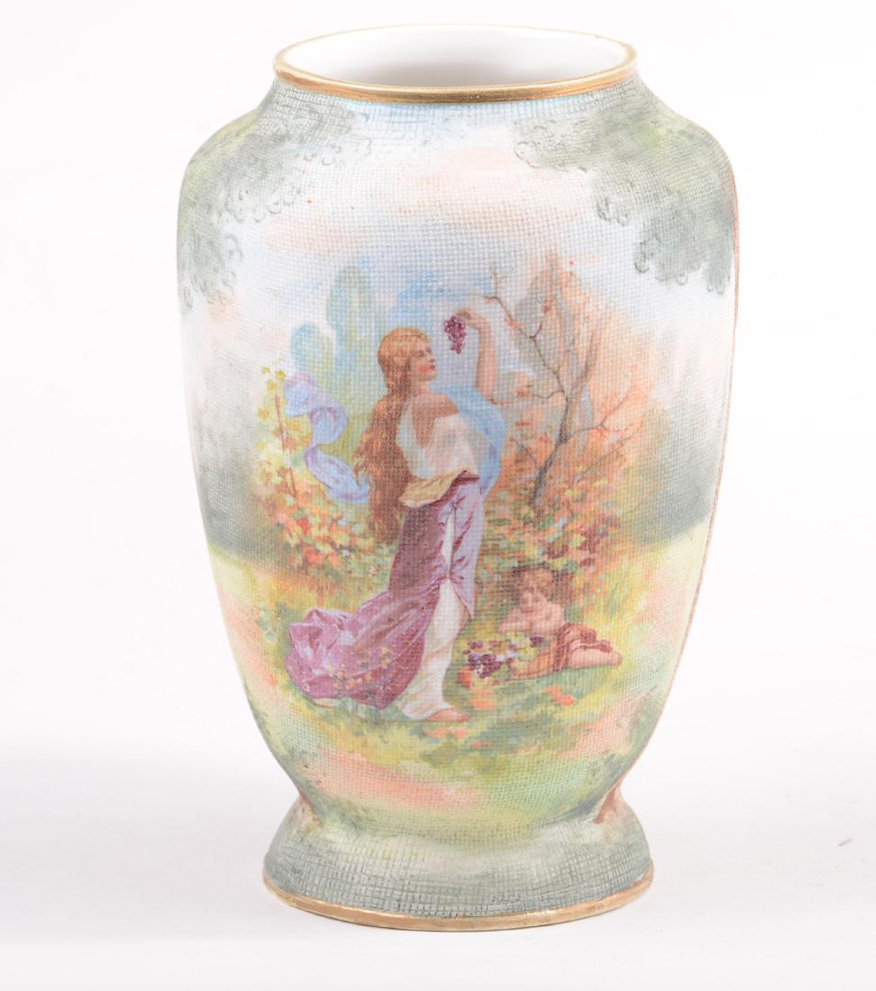 Unmarked Germany Tapestry Vase - 7.5" (1 of 3)