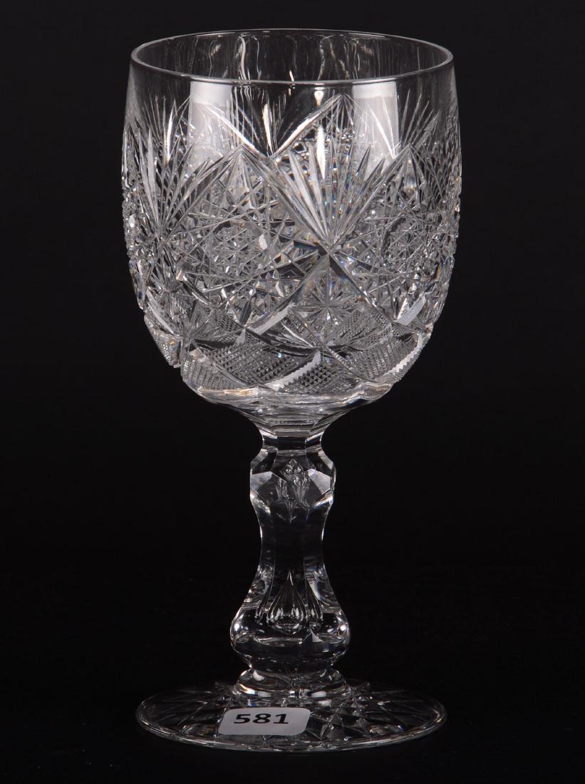 Water Goblet - American Brilliant Cut Glass - 6.75" (1 of 2)