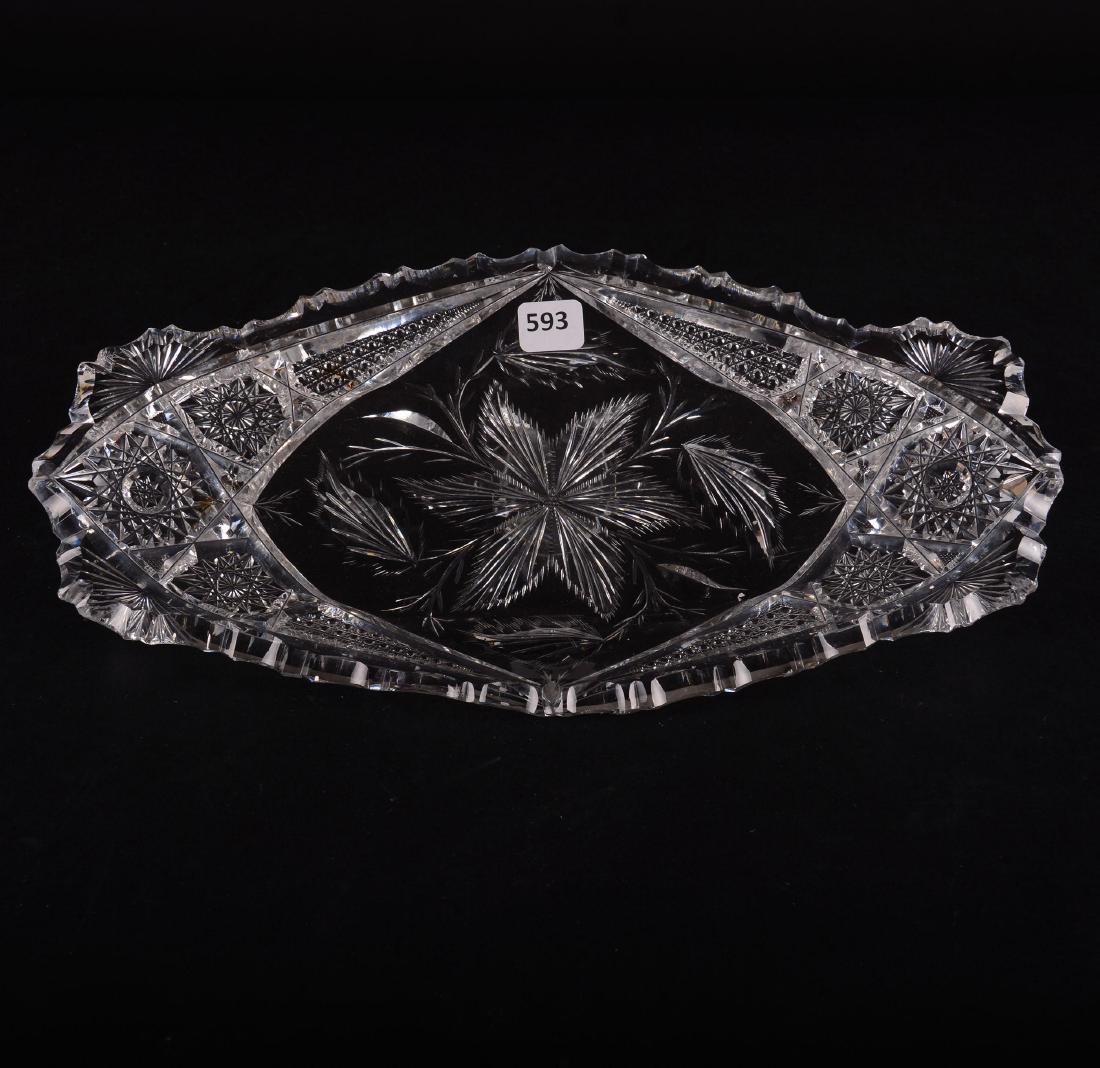 Celery Tray - American Brilliant Cut Glass (1 of 2)