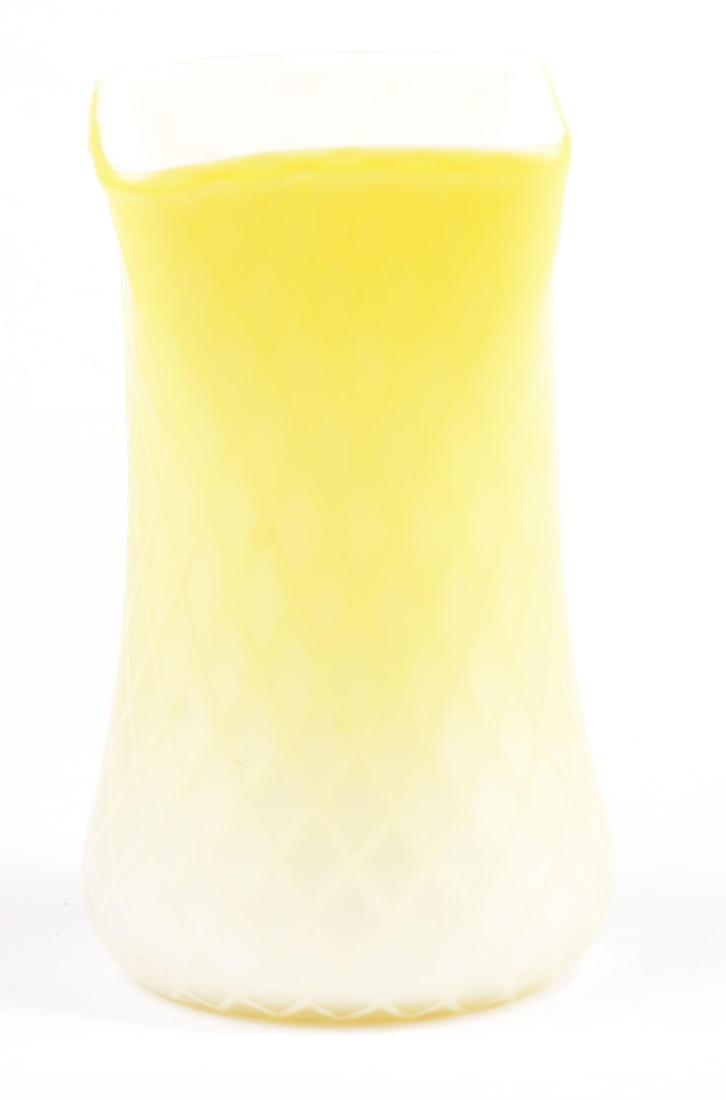 Celery Vase - Yellow Satin Art Glass - 6" (1 of 2)