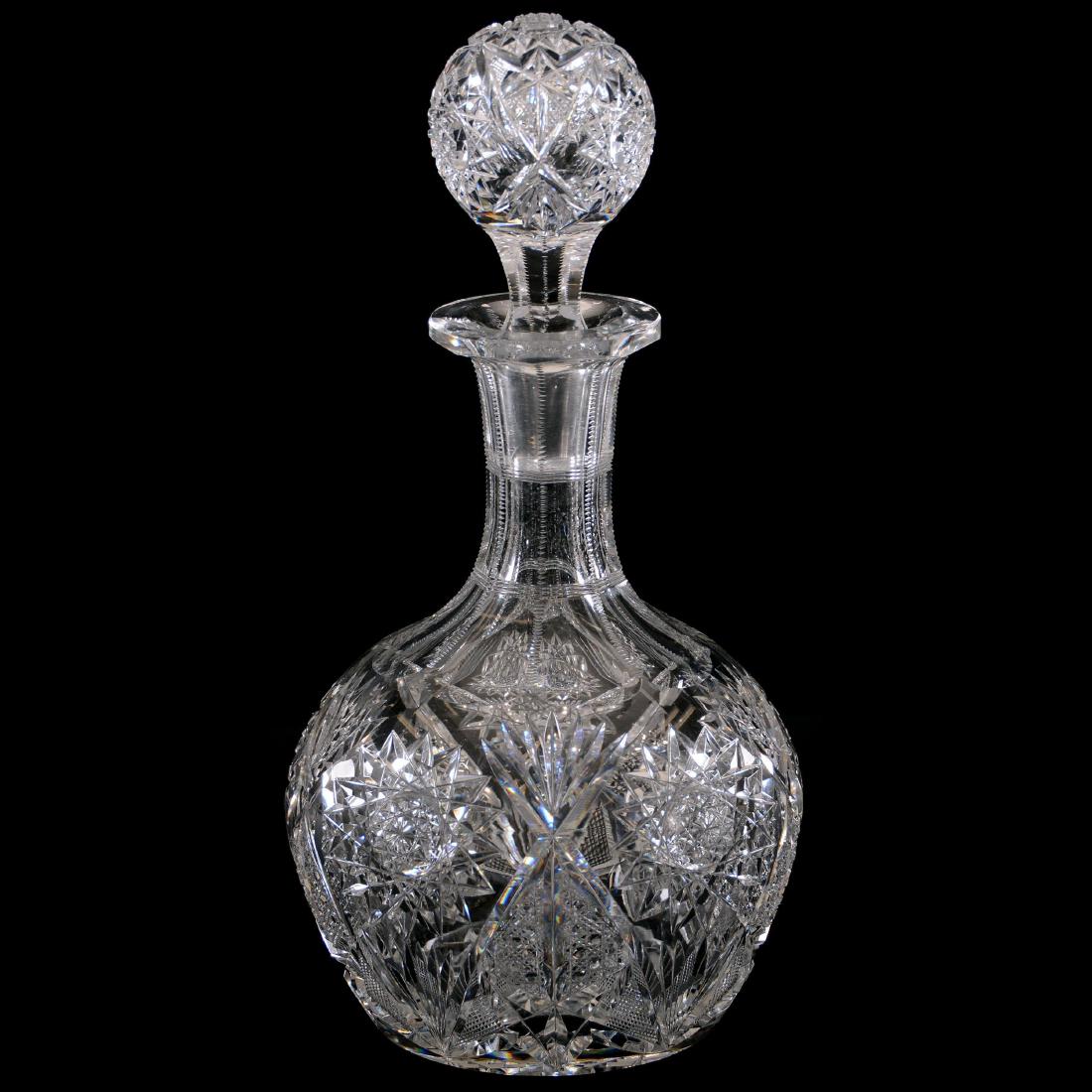 Decanter - American Brilliant Cut Glass - 12" X 6" (1 of 2)