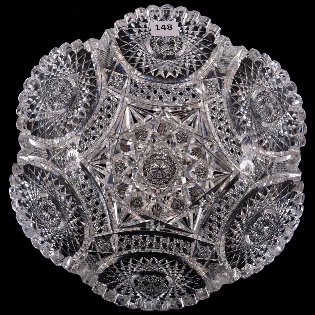 Bowl - American Brilliant Cut Glass - 3.75" X 9.25" (1 of 2)