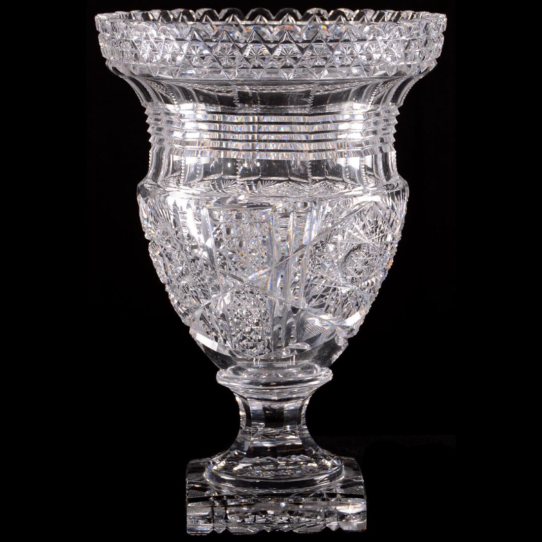 Urn/Vase - American Brilliant Cut Glass -10.5" X 7.25" (1 of 3)