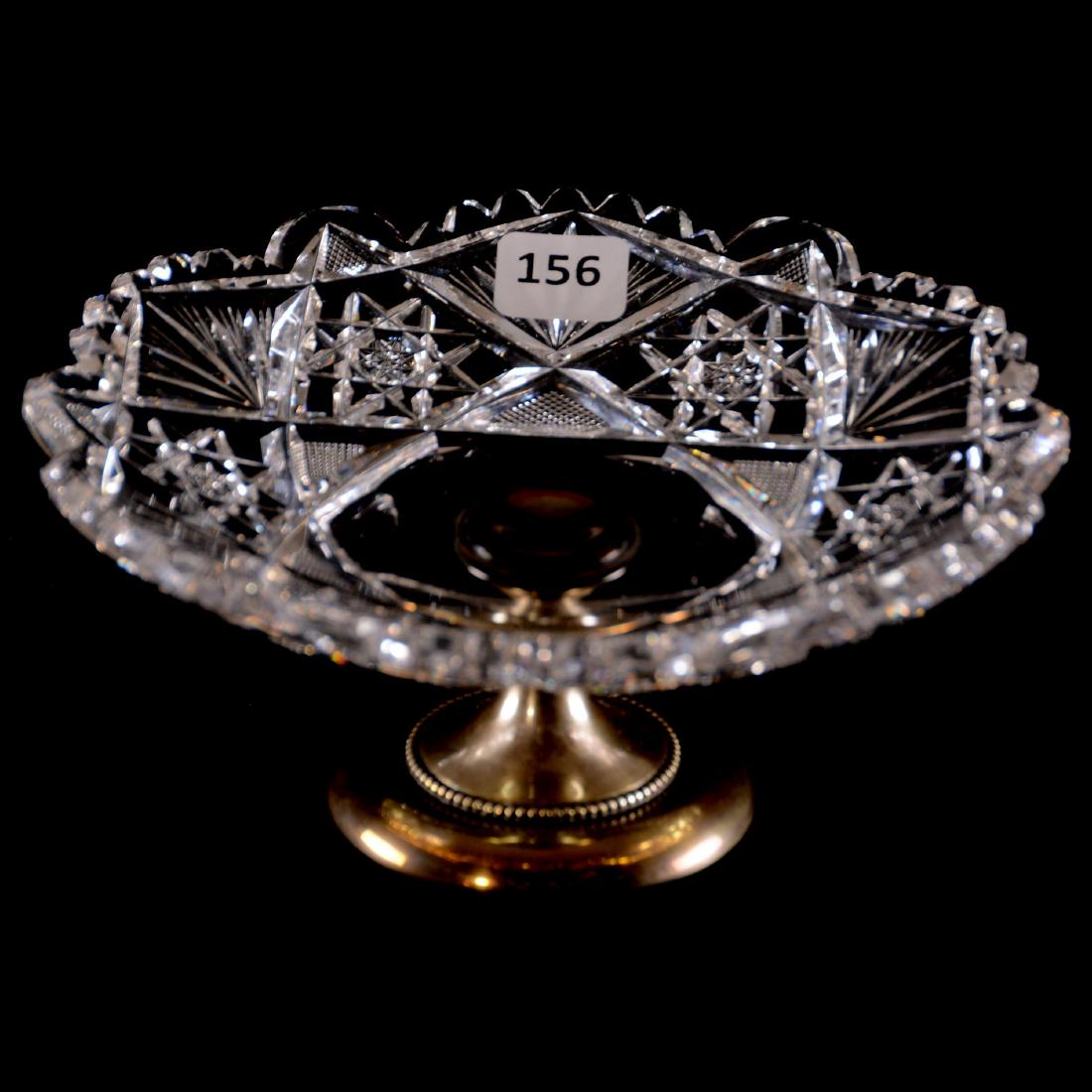 Card Receiver-American Brilliant Cut Glass-2.75"X6.75" (1 of 3)