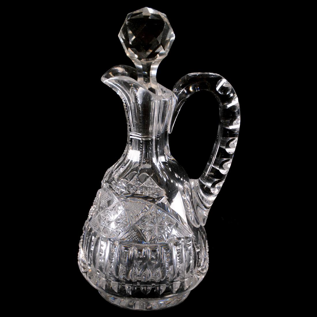 Cruet Bottle - American Brilliant Cut Glass - 7.25" (1 of 2)