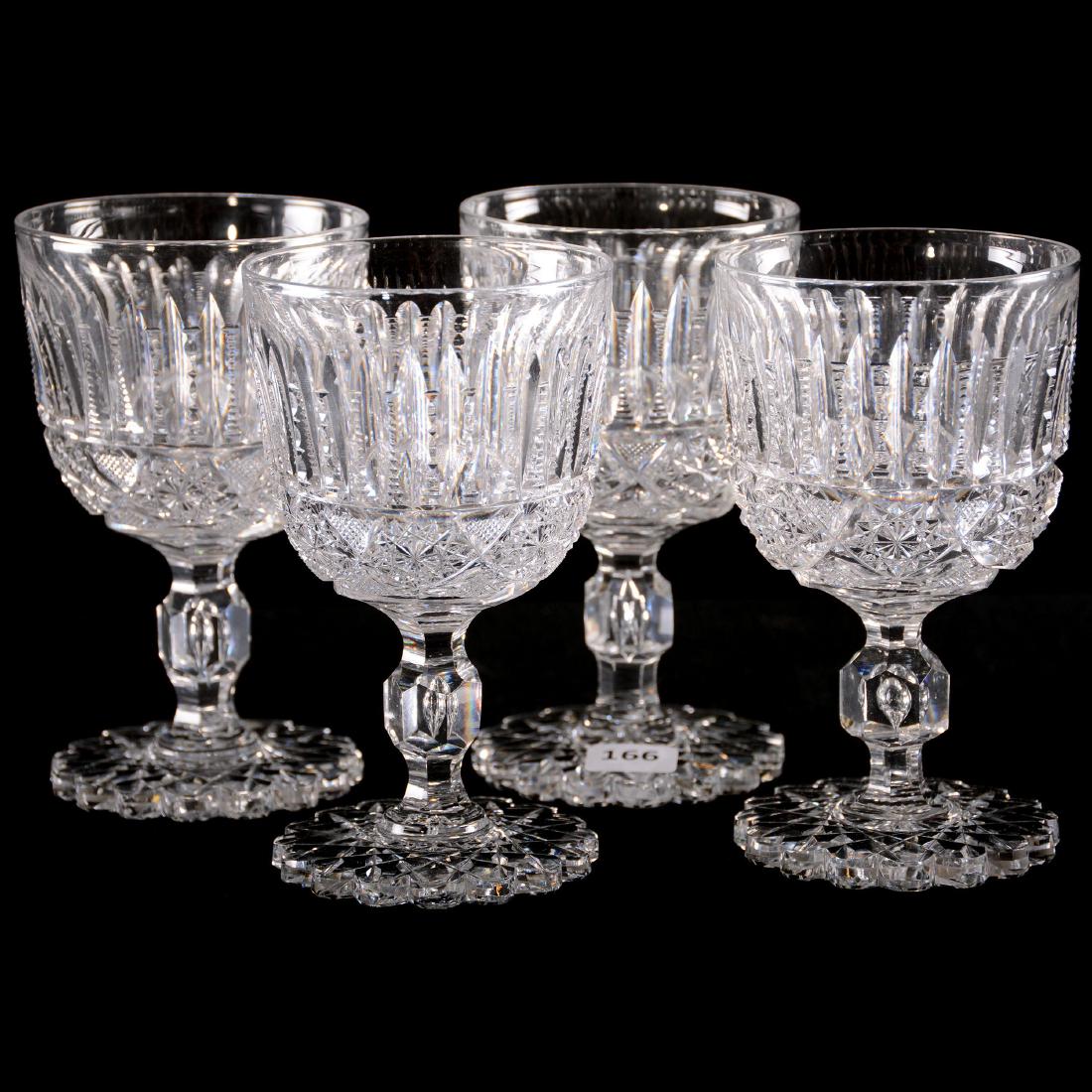 (4) Goblets - American Brilliant Cut Glass - 5.5" (1 of 2)