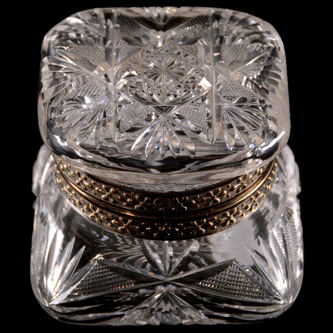 Jewel Box - American Brilliant Cut Glass - 3" X 3.5" (1 of 2)