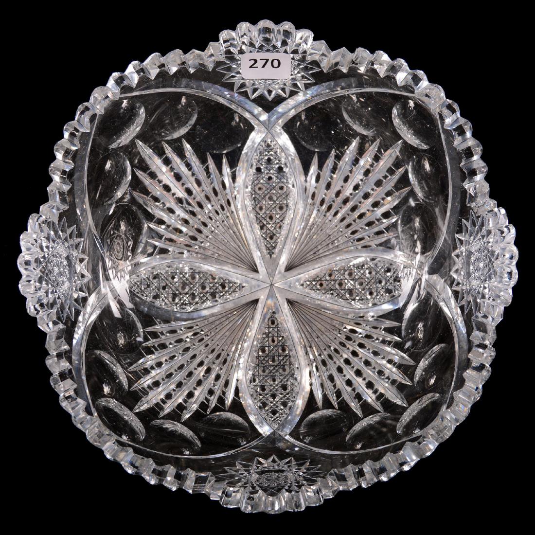 Bowl - American Brilliant Cut Glass - 3.25" X 8.25" (1 of 2)