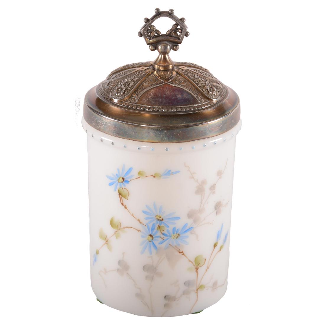 Covered Jar - Unmarked Wave Crest - 6.5" X 3.25" (1 of 2)