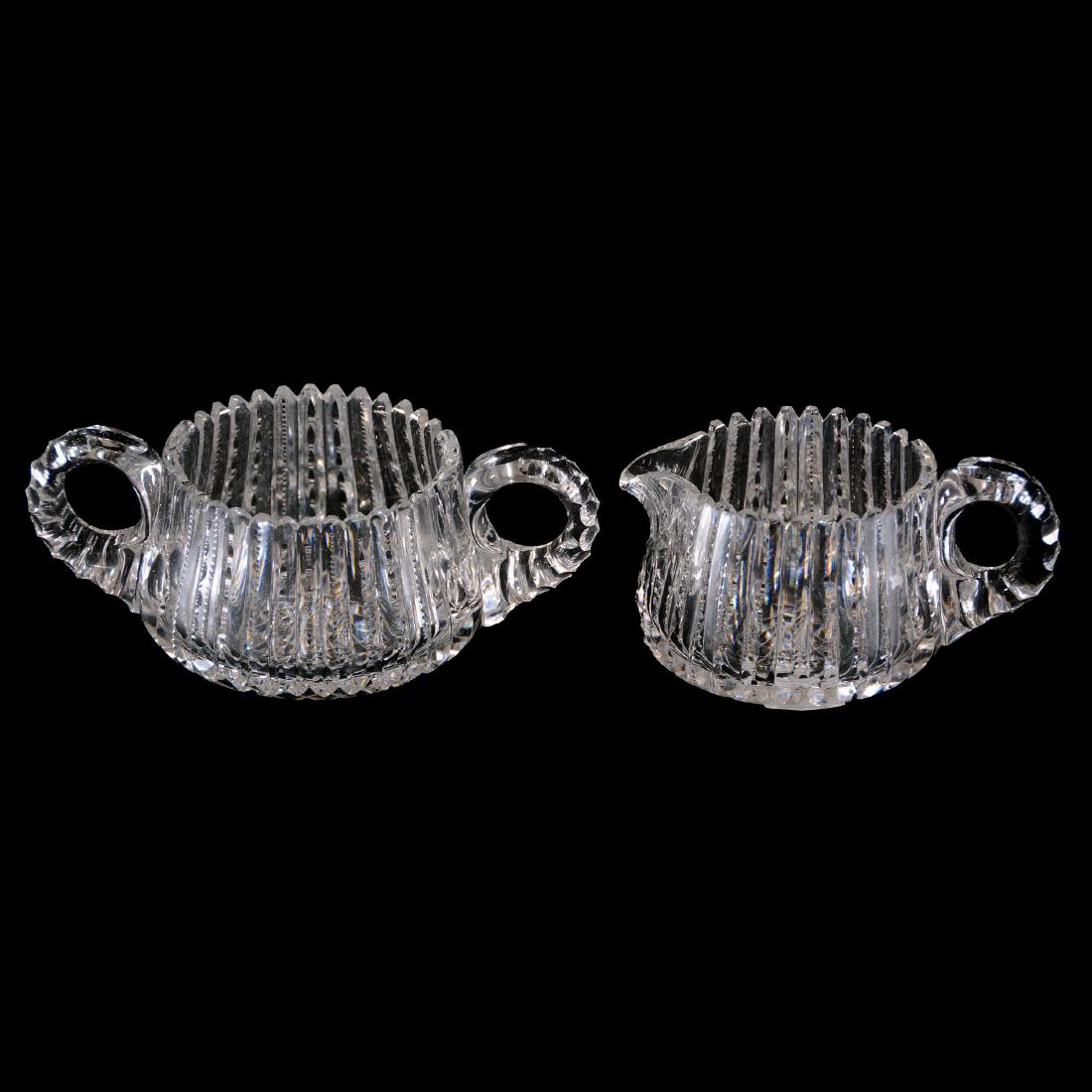 Creamer and Sugar - American Brilliant Cut Glass (1 of 2)