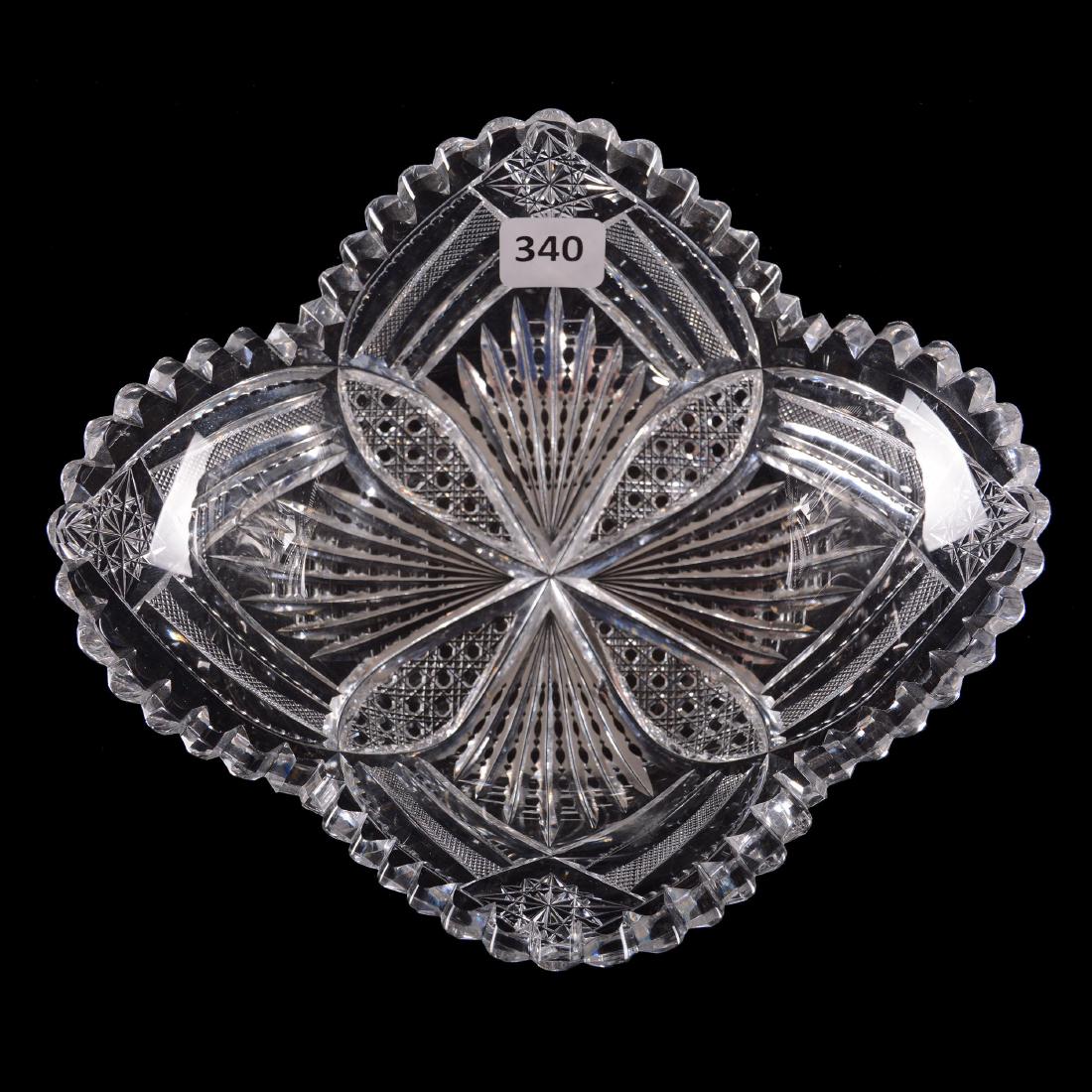 Bowl - American Brilliant Cut Glass -2.5"X7.75"X6.75" (1 of 2)