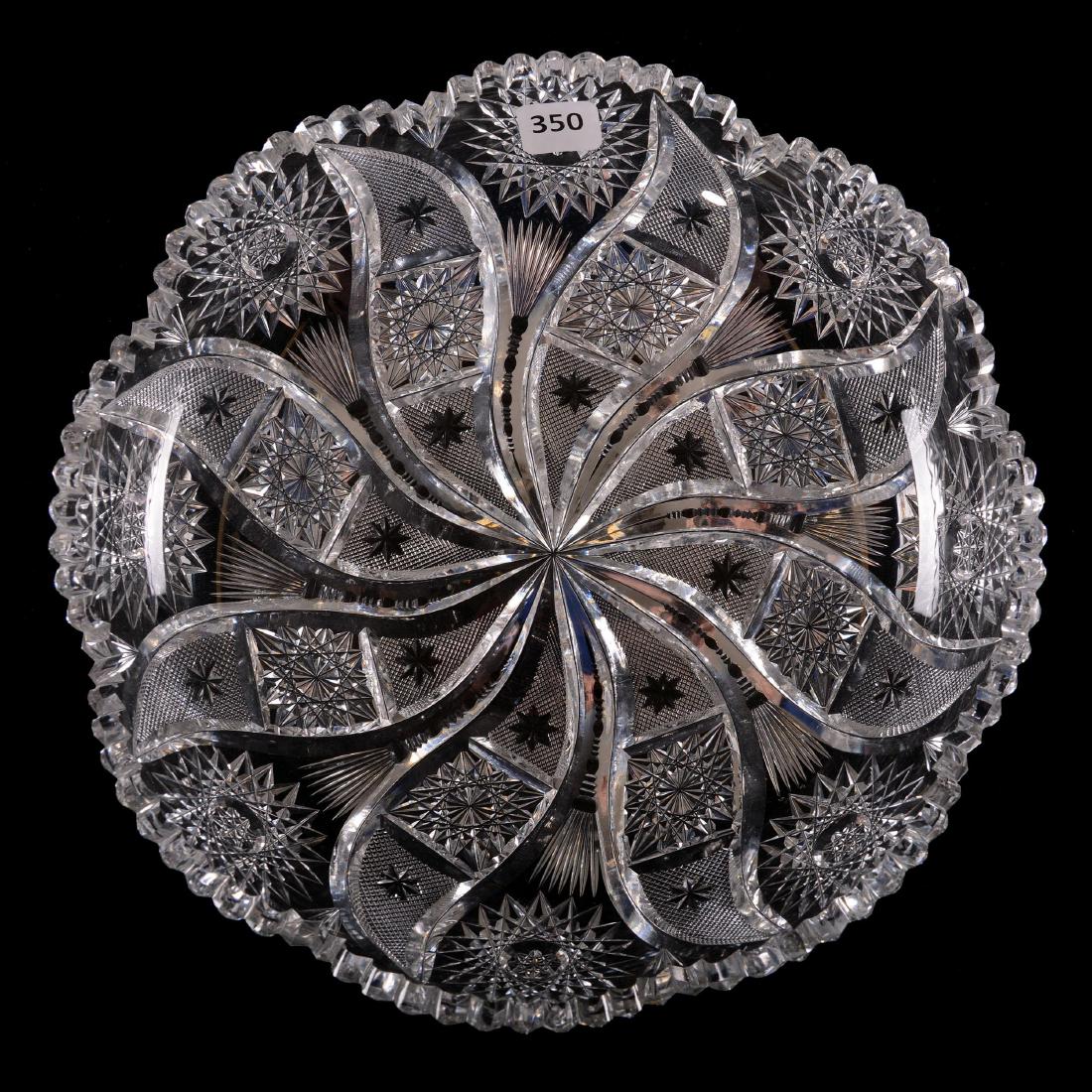 Bowl - American Brilliant Cut Glass - 2.75" X 10" (1 of 2)