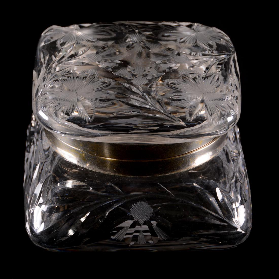 Jewel Box - American Brilliant Cut Glass -4"X5.5"X5.5" (1 of 3)
