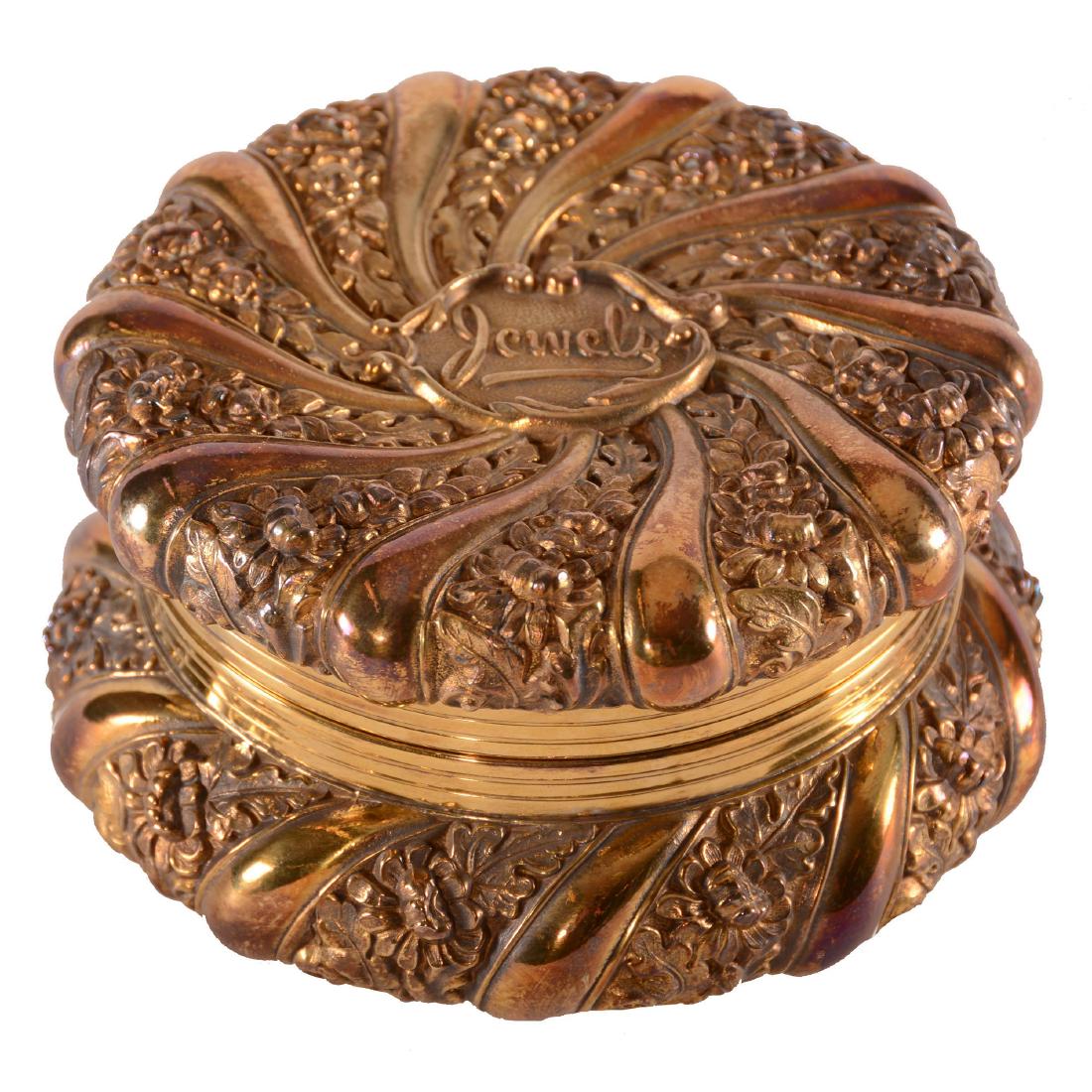 Metal Jewel Box - Unmarked Wave Crest - 3" X 5.25" (1 of 3)