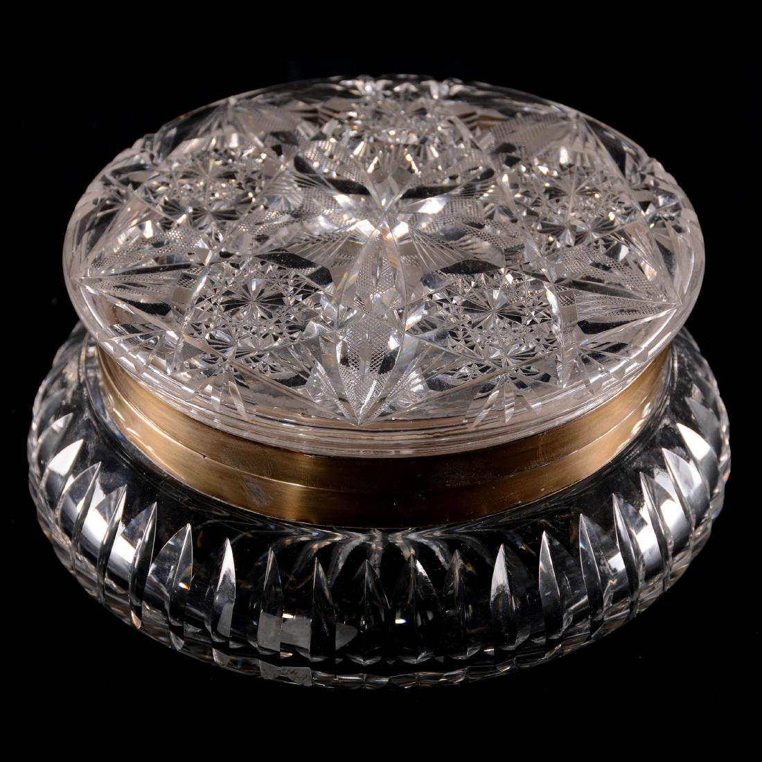 Dresser Box - American Brilliant Cut Glass - 3.75"X8" (1 of 4)