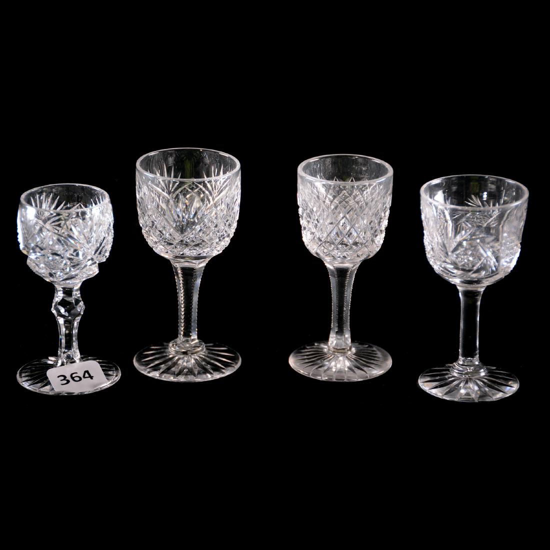(4) Assorted Cordials - American Brilliant Cut Glass (1 of 4)