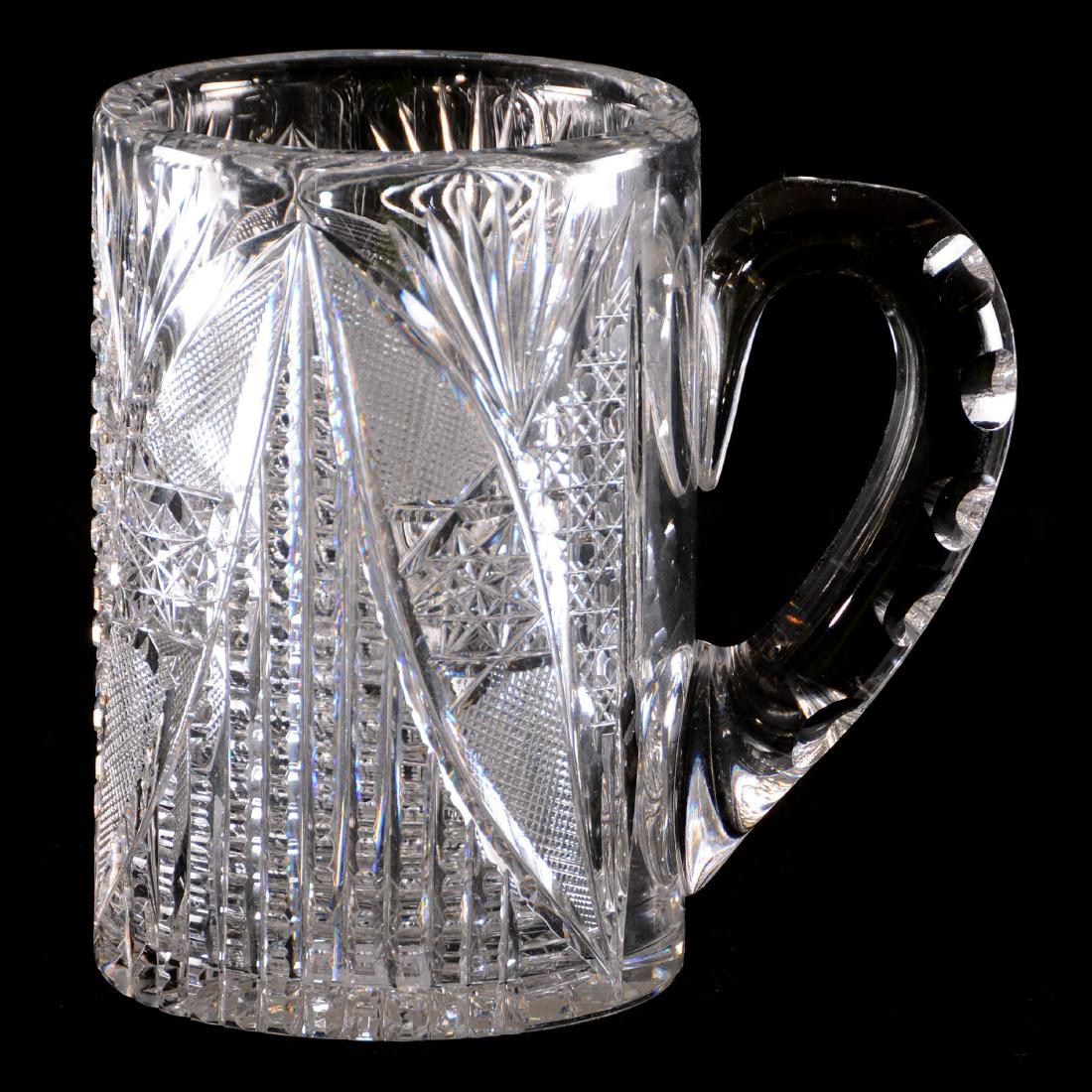 Beer Mug - American Brilliant Cut Glass - 5" X 5" (1 of 2)