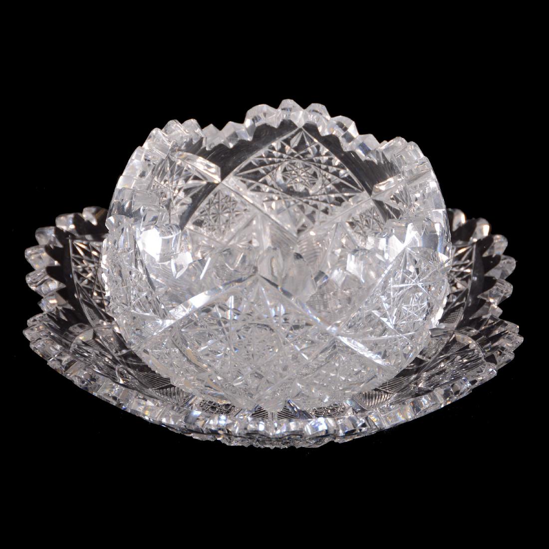 Whipped Cream Bowl - American Brilliant Cut Glass (1 of 3)