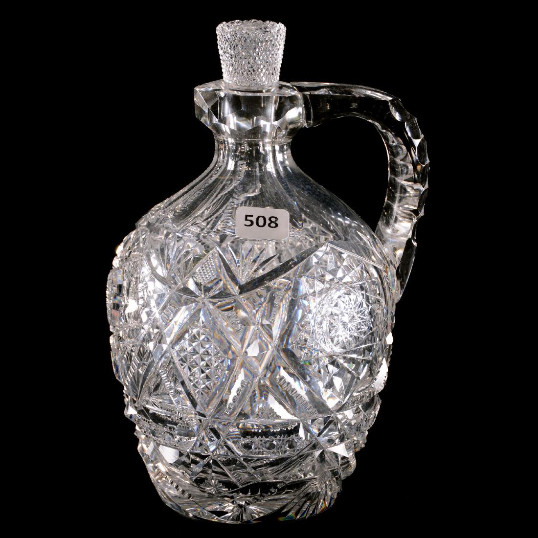 Rum Jug - American Brilliant Cut Glass - 8.5" X 5.5" (1 of 4)