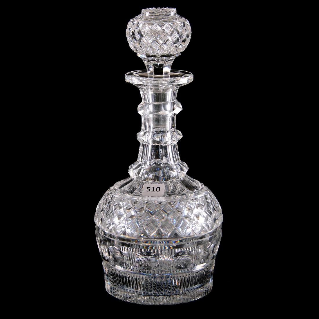 Decanter - American Brilliant Cut Glass - 11.5" X 5.5" (1 of 2)